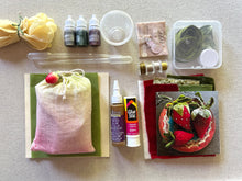 Load image into Gallery viewer, Vintage Velvet Strawberry Making Class and Kit PREORDER with Big Beautiful Strawberry Thank You Gift

