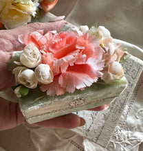 Load image into Gallery viewer, Pale Green Vintage Velvet Treasure Box
