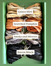 Load image into Gallery viewer, Dyed Silk Ombre Ribbons All Hallows Eve Collection
