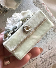 Load image into Gallery viewer, Pale Blue Vintage Velvet Treasure Box
