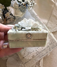 Load image into Gallery viewer, Pale Blue Vintage Velvet Treasure Box
