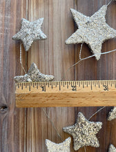 Load image into Gallery viewer, Silver Glitter Stars Garland - 6 Feet Holiday Decorating
