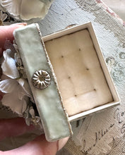 Load image into Gallery viewer, Pale Blue Vintage Velvet Treasure Box
