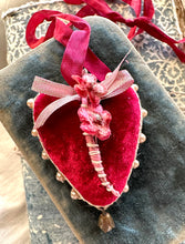 Load image into Gallery viewer, Red Velvet Heart Pendant
