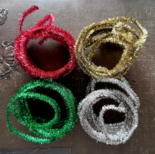 Load image into Gallery viewer, Wired Tinsel Spools in Four Colors 12 Days of Christmas
