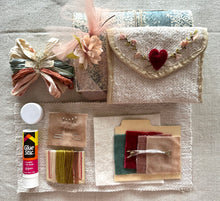 Load image into Gallery viewer, Love Letters Linen Envelope Stitching Kit and Class

