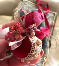 Load image into Gallery viewer, Red Velvet Heart Pendant
