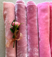 Load image into Gallery viewer, PINK ROSEBUD Hand Dyed Silk Velvet Collection
