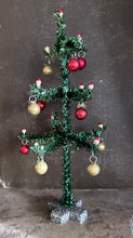 Load image into Gallery viewer, Favorite Miniature Green Tinsel Tree - 8 Inch Tall Retro Christmas
