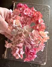 Load image into Gallery viewer, LAST ONE Valentine Sweetheart Collection Hand Dyed Tiny Flower Posy - Vintage Style Forget Me Not Flowers for Display and Crafting
