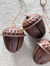 Load image into Gallery viewer, Rusted Acorn Jingle Bell Ornaments
