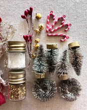 Load image into Gallery viewer, Tiny Tree Trimming Kit with Vintage and Hand Dyed Trims
