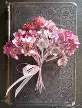 Load image into Gallery viewer, LAST ONE Valentine Sweetheart Collection Hand Dyed Tiny Flower Posy - Vintage Style Forget Me Not Flowers for Display and Crafting
