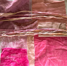 Load image into Gallery viewer, RESERVED FOR CARY Hand dyed Silk Velvet and Ombre Ribbon Collection~ Its all PINK!
