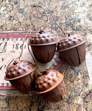 Load image into Gallery viewer, Rusted Acorn Jingle Bell Ornaments
