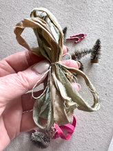 Load image into Gallery viewer, Tiny Tree Trimming Kit with Vintage and Hand Dyed Trims
