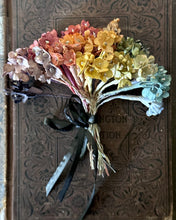 Load image into Gallery viewer, RESERVED for TONYA Autumn Twilight Collection Hand Dyed Tiny Flower Posy - Vintage Style Forget Me Not Flowers for Display and Crafting
