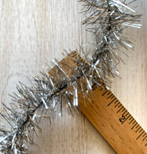 Load image into Gallery viewer, 12 Feet Vintage Style Silver Tinsel Christmas Garland Trim
