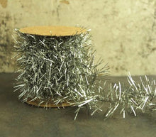 Load image into Gallery viewer, 12 Feet Vintage Style Silver Tinsel Christmas Garland Trim
