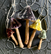 Load image into Gallery viewer, Spooky Forest Velvet Mushroom Ornaments
