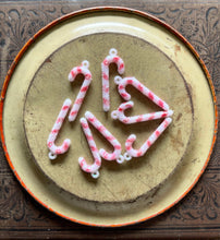 Load image into Gallery viewer, 8 Miniature Glitter Holiday Candy Canes
