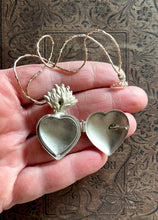 Load image into Gallery viewer, Sacred Heart Silver Locket Ornament
