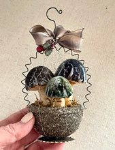 Load image into Gallery viewer, Velvet Mushroom Nest Ornament

