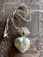 Load image into Gallery viewer, Sacred Heart Silver Locket Ornament
