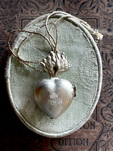 Load image into Gallery viewer, Sacred Heart Silver Locket Ornament
